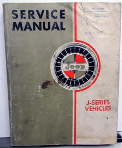 1969 1970 Jeep J Series Dealer Service Shop Repair Manual Original Wagon Pickup