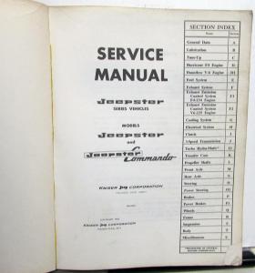 1967 1968 1969 1970 1971 Jeep Jeepster & Commando Service Shop Manual Original