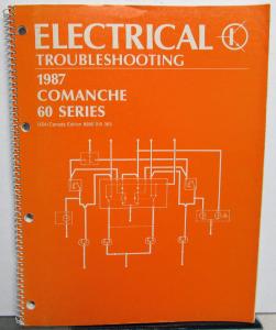 1987 Jeep Comanche 60 Series Electrical Wiring Troubleshooting Shop Manual