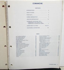 1987 Jeep Comanche 60 Series Electrical Wiring Troubleshooting Shop Manual