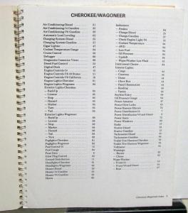 1986 Jeep Cherokee Wagoneer 70 Series Electrical Wiring Troubleshooting Manual