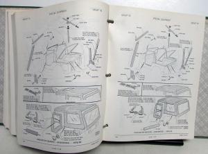 1974-1978 Jeep Dealer Parts Catalog W/Illustrations Supplement Wagoneer Truck CJ