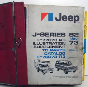 1962-1973 Jeep Parts Catalog W/Illustrations Supplement Wagoneer Gladiator CJ DJ