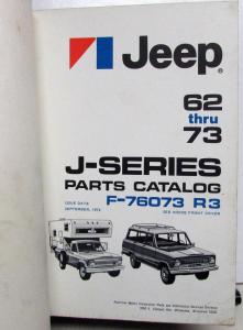 1962-1973 Jeep Parts Catalog W/Illustrations Supplement Wagoneer Gladiator CJ DJ