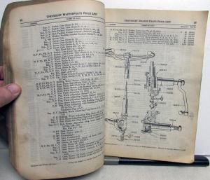 1916-1928 Chevrolet Dealer Four Cylinder Models Master Parts Price List Book