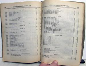 1916-1928 Chevrolet Dealer Four Cylinder Models Master Parts Price List Book