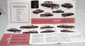 1954 Chrysler Windsor Deluxe New Yorker Imperial Sales Brochure Original