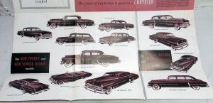 1954 Chrysler Windsor Deluxe New Yorker Imperial Sales Brochure Original