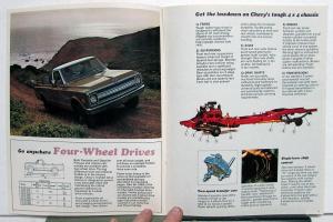 1969 Chevrolet Pickup Chassis Cab 4 Wheel Drive Truck Sales Brochure R1