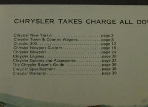 1967 Chrysler New Yorker Wagons 300 Newport Color Sales Brochure Original