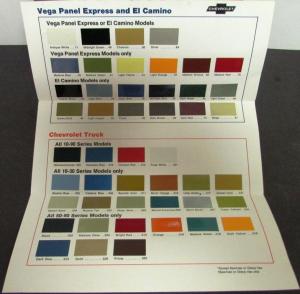 1973 Chevrolet El Camino Pickup Truck Dealer Exterior Color Paint Chip Original