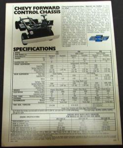 1977 Chevrolet Forward Control Chassis Truck Dealer Brochure Folder Original