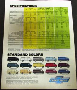 1977 Chevy Vans Truck Dealer Sales Brochure REVISED Original