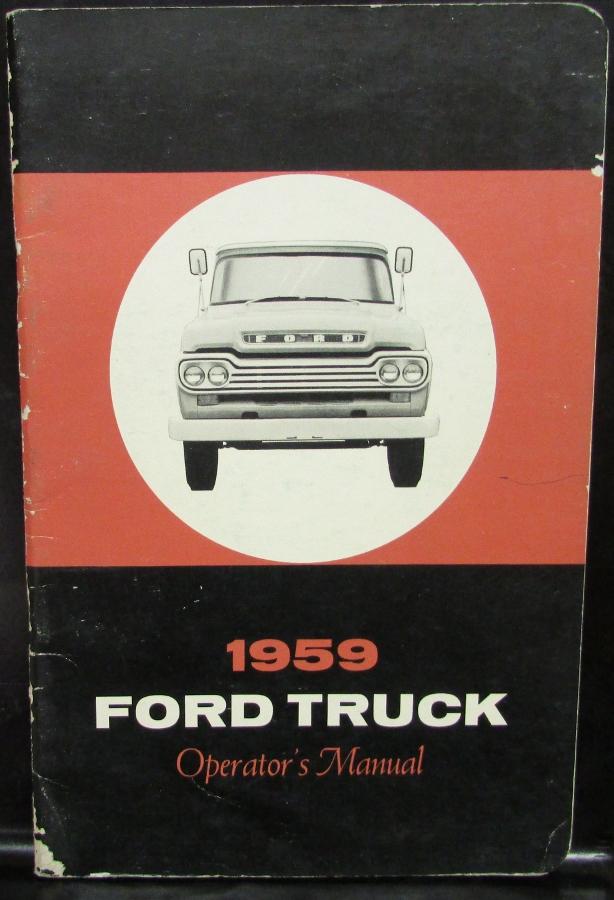 1959 Ford f100 repair manual #1