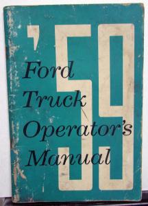 1959 Ford Truck Operators Owners Manual Pickup Original Care & Operation