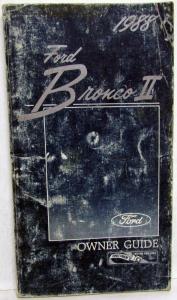 1988 Ford Bronco II Truck Owners Guide Manual Original Care & Operation