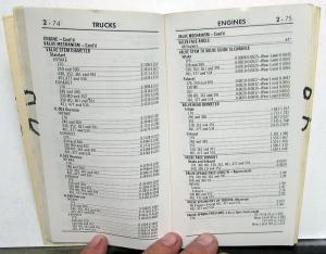 Original 1966 Ford Truck Service Specifications Handbook