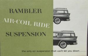 1958 AMC American Motors Rambler Air Coil Ride Suspension Sale Brochure Original