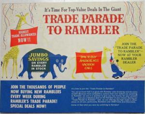 1962 AMC Rambler Trade Parade Color Sales Brochure Mailer ORIGINAL