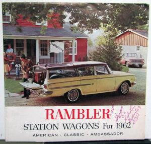 1962 AMC Rambler American Classic Ambassador Station Wagons Sales Brochure