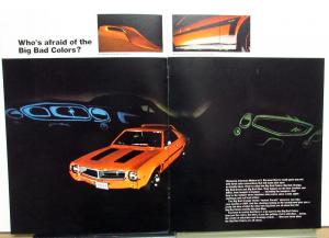 1969 AMC Javelin AMX Big Bad Colors American Motors Sales Brochure Original