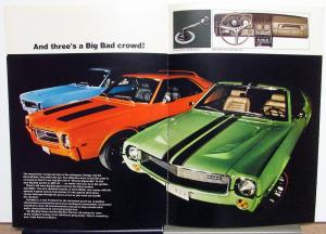 1969 AMC Javelin AMX Big Bad Colors American Motors Sales Brochure Original