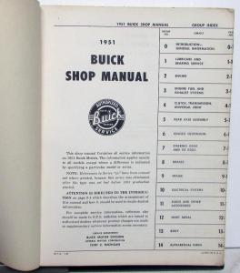 Original 1951 Buick Service Shop Manual Special Riviera Super Roadmaster Repair