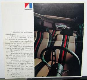 1972 AMC Gremlin Gucci Sportabout American Motors Sales Brochure Mailer Original