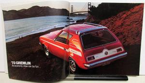 1973 AMC Gremlin Levi Hornet Javelin AMX Matador Ambassador Sales Brochure Orig