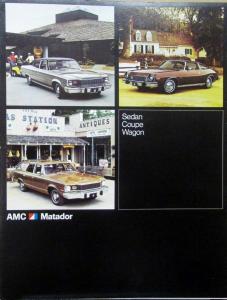 1975 AMC Matador Original Color Sales Brochure Folder Sedan Coupe Wagon