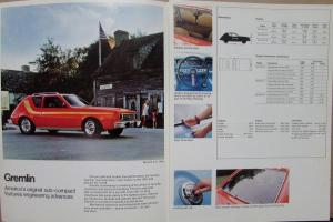 1975 AMC Gremlin X Color Sales Brochure Folder Original