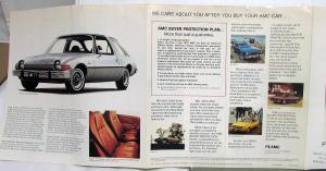 1975 AMC Pacer Special Auto Show Edition Color Sales Brochure Original