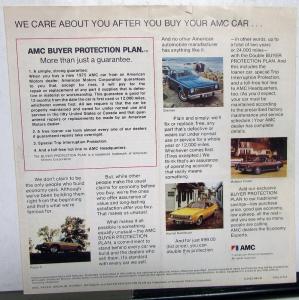 1975 AMC Pacer Special Auto Show Edition Color Sales Brochure Original