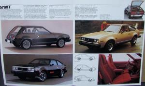 1980 AMC Spirit Color Sales Brochure Folder For Export Market