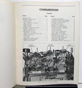 1957 Oldsmobile Shop Manual Supplement Carburetion 3 X 2 barrel Golden Rocket