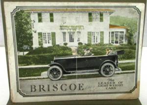 1920 Briscoe Touring Car Color Sales Brochure Leaflet Original