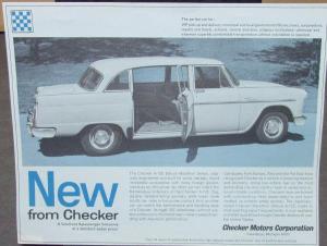 1966 Checker A12E Deluxe Marathon 9 Passenger Limo Sales Brochure Data Sheet