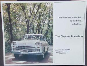 1967 Checker Marathon Full Line Original Color Sales Brochure Sedan Wagon Limo