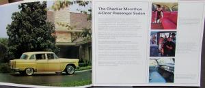 1967 Checker Marathon Full Line Original Color Sales Brochure Sedan Wagon Limo