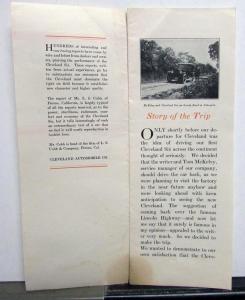 1919 1920 Cleveland Six Auto From Cleveland To Fresno Sales Brochure Original