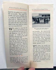 1919 1920 Cleveland Six Auto From Cleveland To Fresno Sales Brochure Original