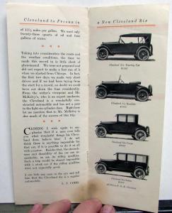 1919 1920 Cleveland Six Auto From Cleveland To Fresno Sales Brochure Original