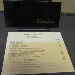 1973 Chrysler Dealer Stageway Coaches Sales Brochure Limo Stretched 9 Passenger