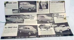 1949 Crosley Car Announces Big New Models Sales Brochure ORIGINAL Brown Tones