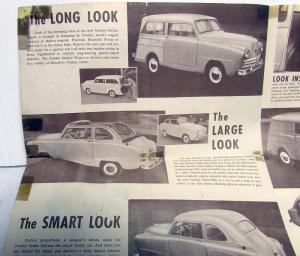 1949 Crosley Car Announces Big New Models Sales Brochure ORIGINAL Brown Tones