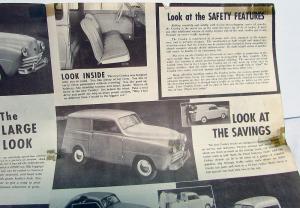 1949 Crosley Car Announces Big New Models Sales Brochure ORIGINAL Brown Tones