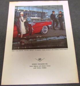 Original 1963 Cadillac Dealer Large Brochure Full Line Mailer