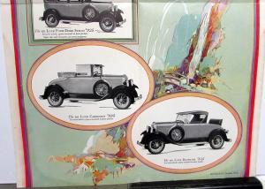 1929 Durant Sixty Models Sedan Coupe Roadster Cabriolet Color Sales Brochure