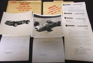 Original 1966 Studebaker STP Indy 500 Press Kit Media Release Novi Lotus