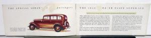 1932 Essex Super Six Sedan Coach Coupe Color Sales Brochure Original